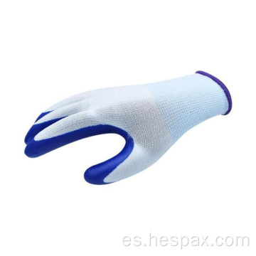 Construcción de guantes de seguridad nitrilo a prueba de aceite de Hespax